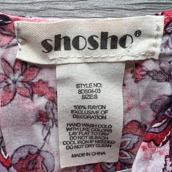 ShoSho Long / Maxi Dress - Floral Pattern (Pink / Purple) - Size Small - Picture 11 of 12